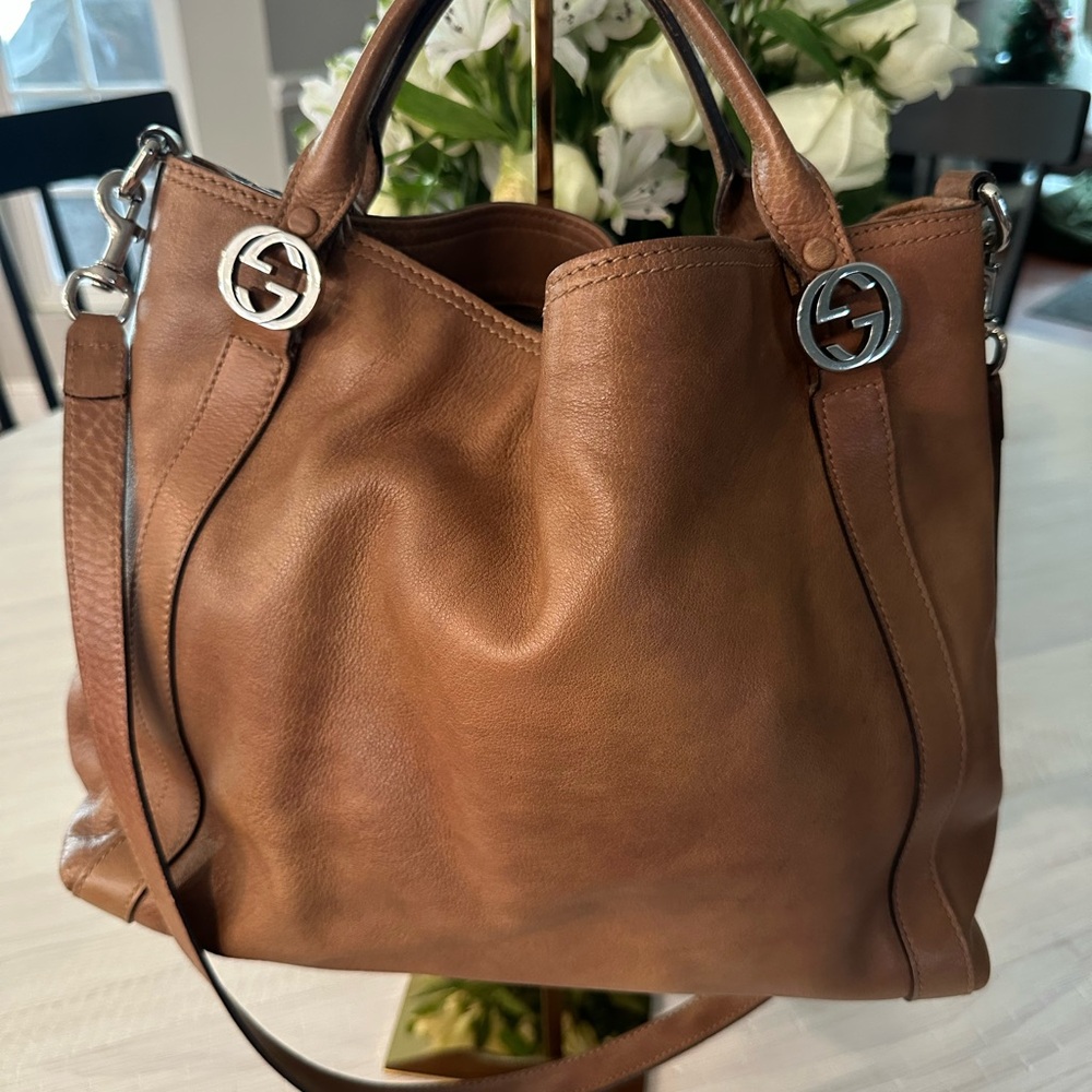 GUCCI Hobo Brown Leather Bag
